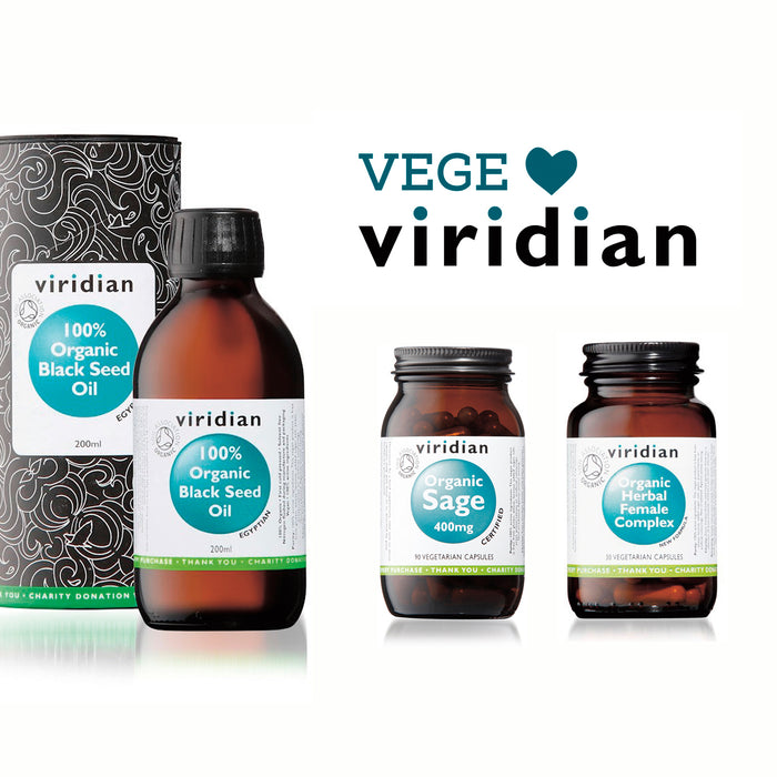 Vege Viridian -sarjassa saa monia haluttuja tuotteita luomuna