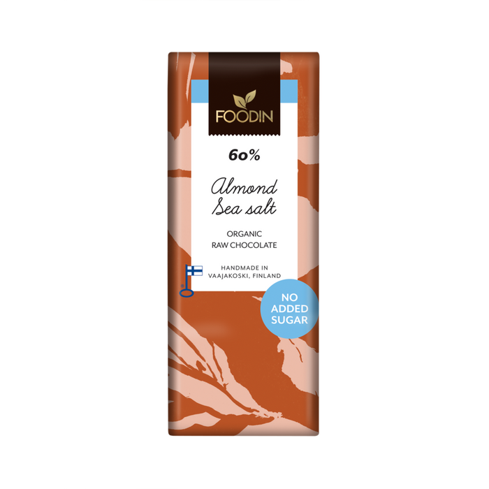 Foodin almod sea salt suklaa 60% 40g.