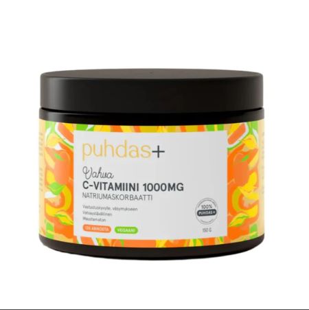 Puhdas+ Vahva C-vitamiini 1000 mg 200g