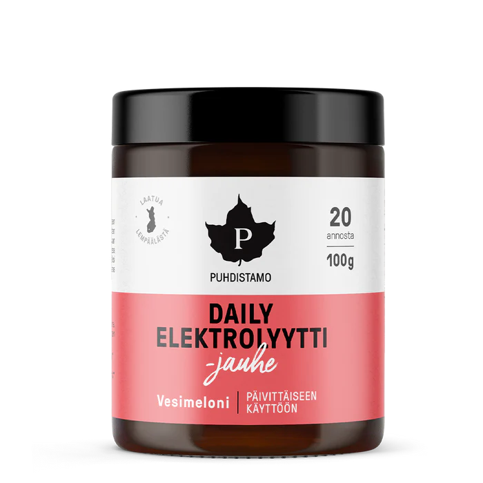 Daily Elektrolyyttijauhe Vesimeloni 100g - Puhdistamo