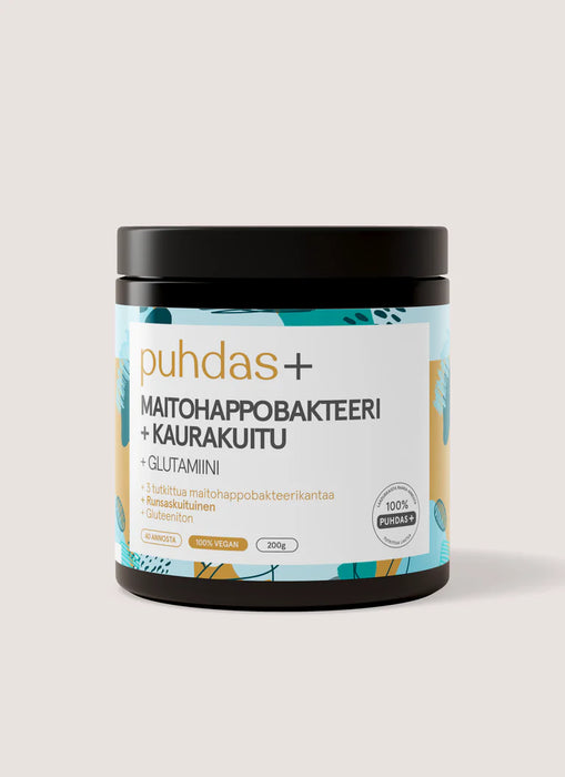 Puhdas+ Maitohappobakteeri + Kaurakuitu + Glutamiini 200 g