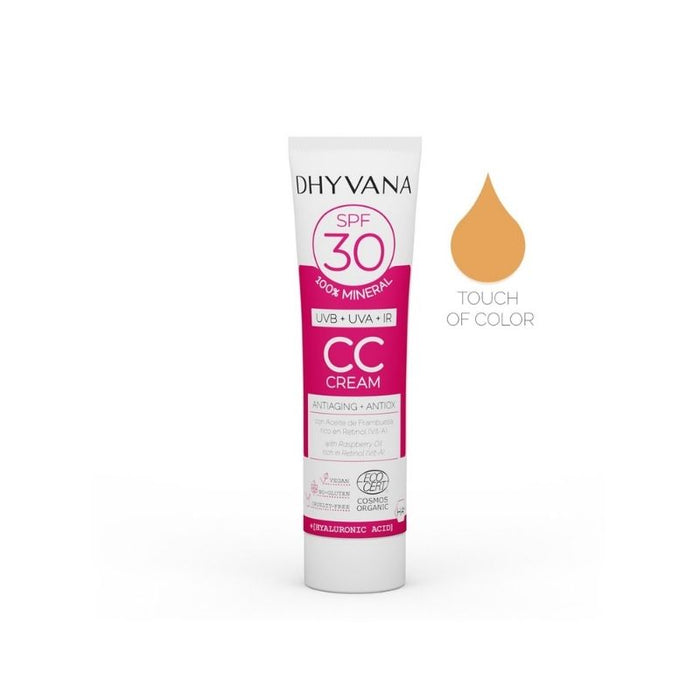 Dhyvana aurinkovoide kasvoille, sävy CC, SK30 50 ml - GreenBrands
