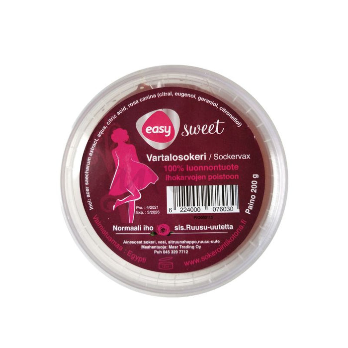 Easy Sweet Vartalosokeri Ruusu normaalille iholle 200 g