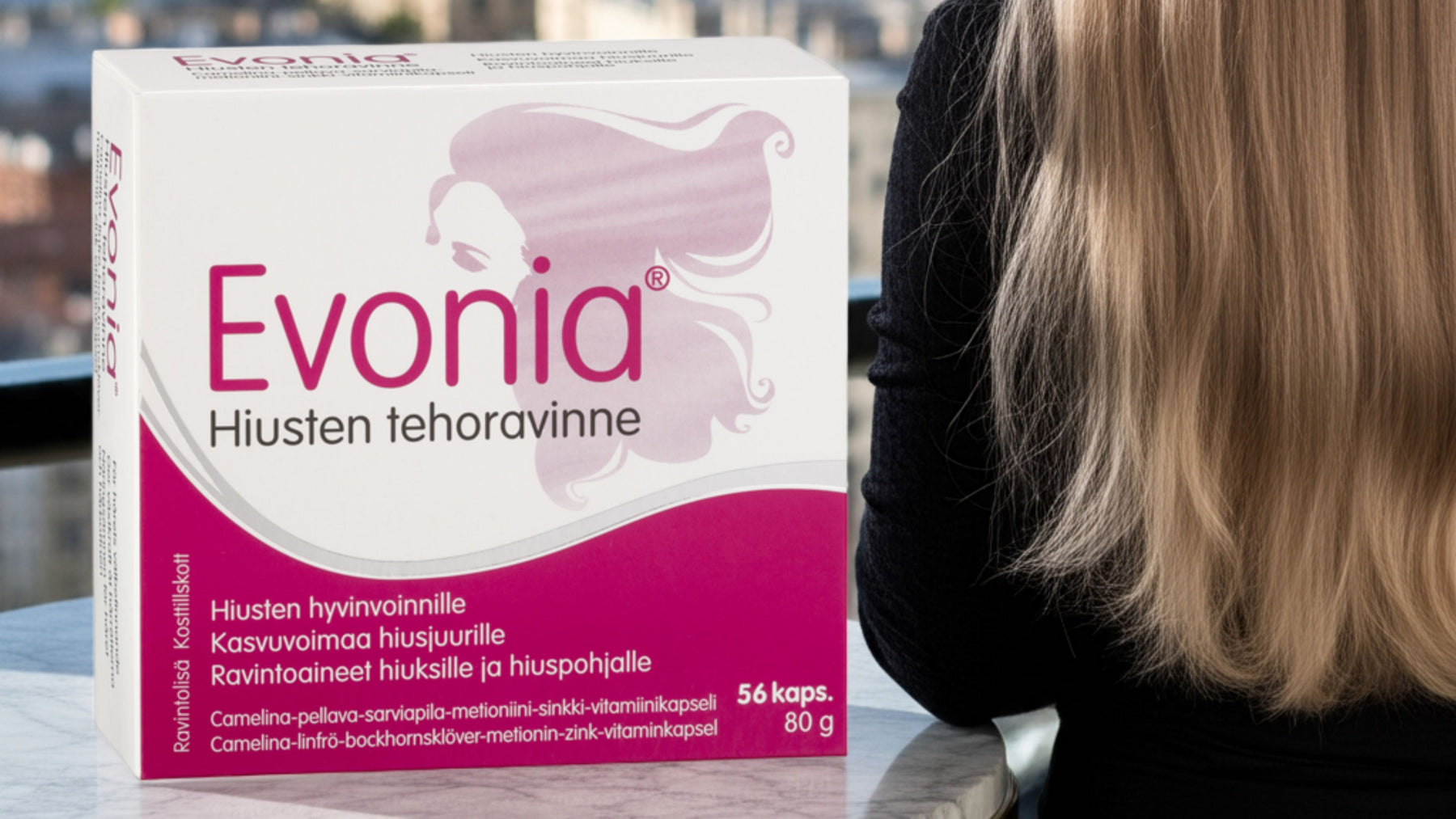 Evonia® Hiusten tehoravinne – hiusten ja hiusjuurien tehotuote