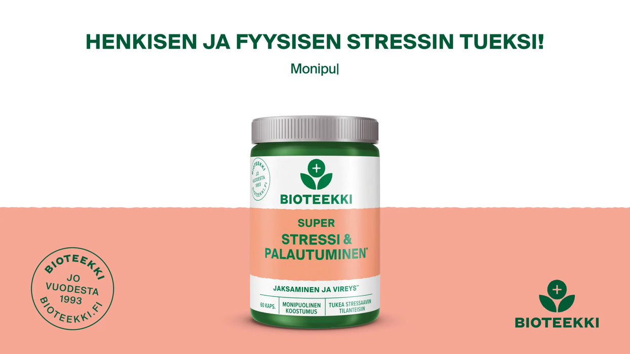 SUPER Stressi ja Palautuminen 60 kaps. BIOTEEKKI
