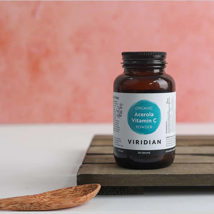 Viridian 100% luomu acerola C-vitamiini 50 g