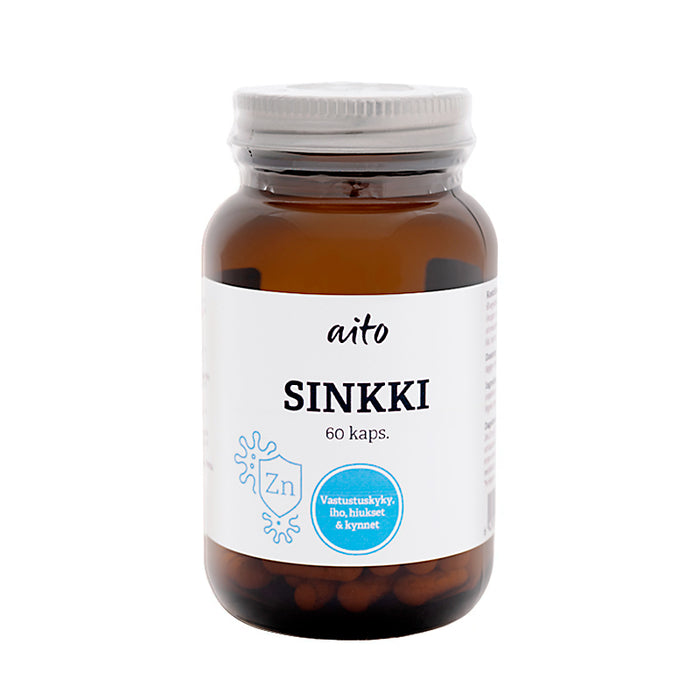 Sinkki edistäminen immuunijärjestelmän normaalin toiminnan tukemiseksi, solujen suojaaminen hapettumisstressiltä sekä sen rooli muun muassa hedelmällisyyden, luuston, hiusten, kynsien ja ihon normaalin tilan ylläpitämisessä. Se edistää myös normaalia A-vitamiinin ja rasvahappojen aineenvaihduntaa sekä normaalia kognitiivista toimintaa.