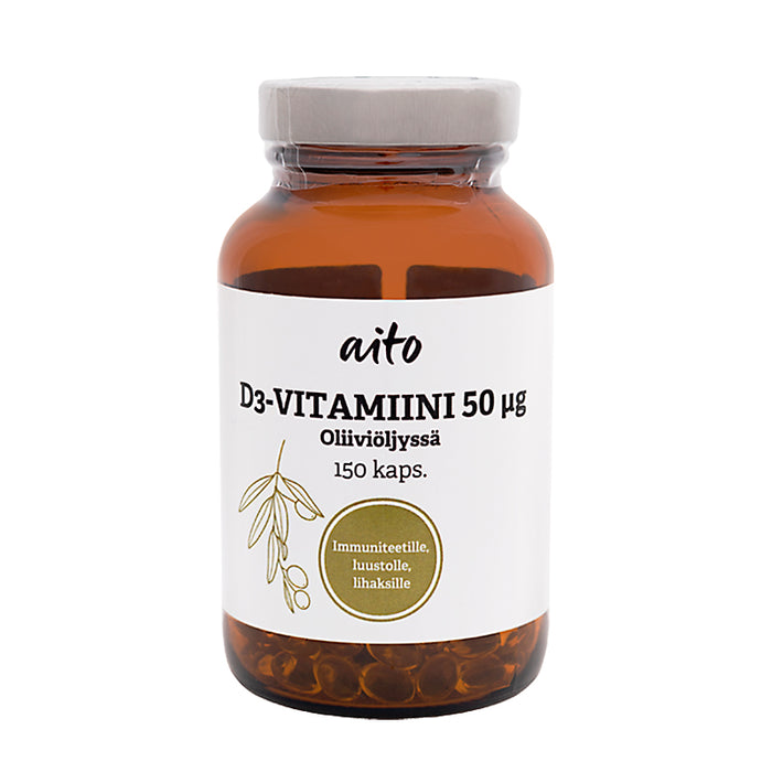 D-vitamiinin tärkeimmät terveysvaikutukset
Luusto: Edistää kalsiumin ja fosforin normaalia imeytymistä ja hyödyntämistä, auttaa ylläpitämään normaalia kalsiumtasoa veressä sekä edistää luiden ja hampaiden pysymistä normaaleina.
Lihakset: Edistää normaalin lihastoiminnan ylläpitämistä.
Immuunijärjestelmä: Edistää immuunijärjestelmän normaalia toimintaa.
Solut: Osallistuu solujen jakautumisprosessiin. 