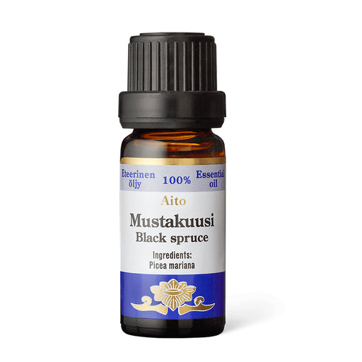 Mustakuusi on keuhkoja avaava ja huoneilmaa desinfioiva haihtuva öljy, jolla on virkistävä ja vahvistava vaikutus. Mustakuusiöljy auttaa tehokkaasti väsymystiloissa