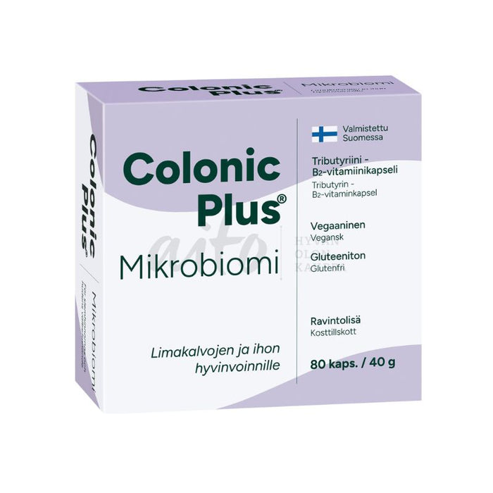 Colonic Plus® Mikrobiomi - tributyriini - B2-vitamiini 80 kaps