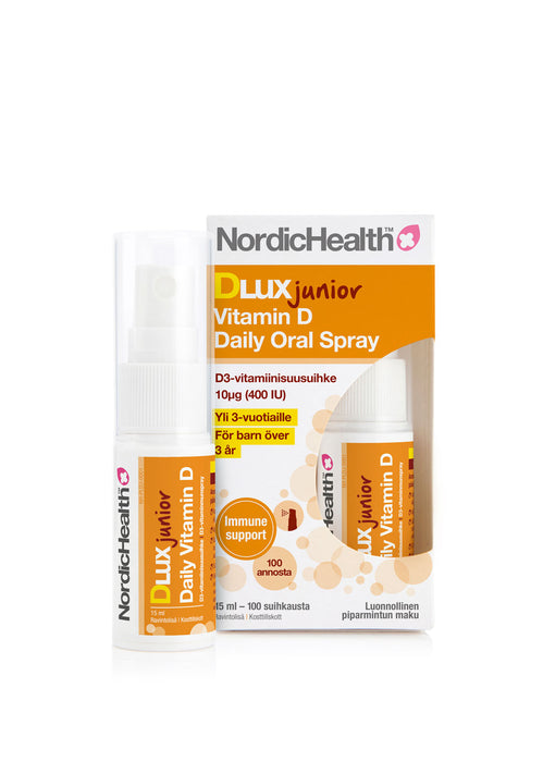 Dlux Junior D-vitamiinisuusuihke 10µg 15 ml - Nordic Health