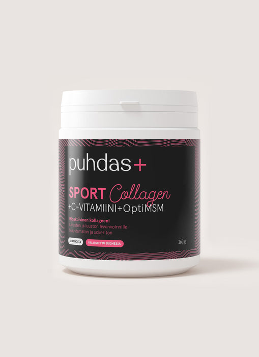 Puhdas+ Sport collagen & C-vitamiini & OptiMSM 260g