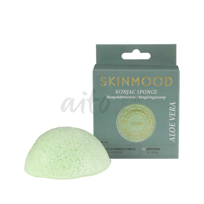 SkinMood® Konjac Sponge Aloe - kuivalle, herkälle ja allergiaan taipuvalle iholle
