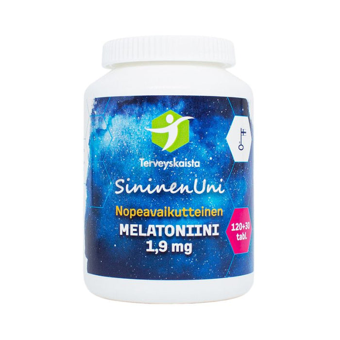 SininenUni Melatoniini 1,9 mg nopeavaikutteinen 150 tabl - Terveyskaista
