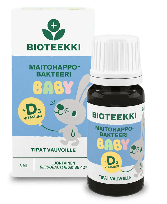 Maitohappobakteeri Baby + D3 tipat 8 ml
