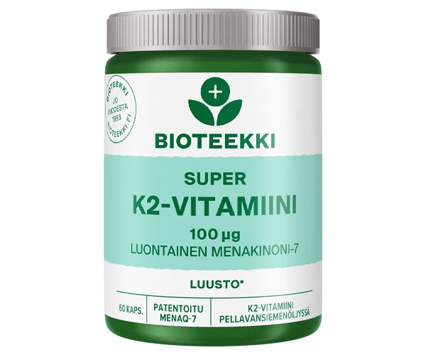 Super K2-vitamiini 100µg 60 kaps - Bioteekki