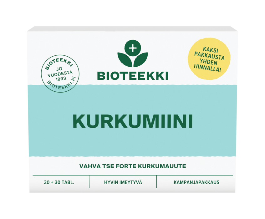 Kurkumiini 30+30 tabl - Bioteekki