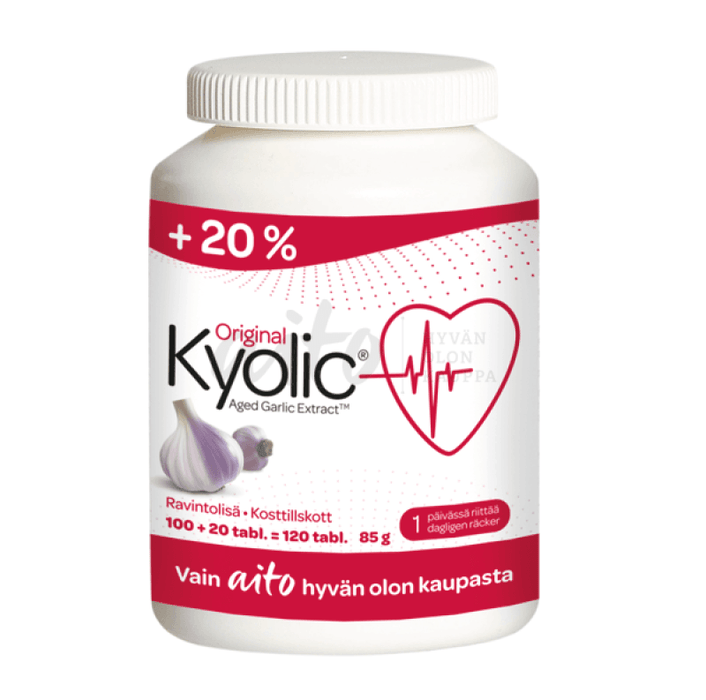 Kyolic Original 100+20 Tabl - Bertils Health Misc