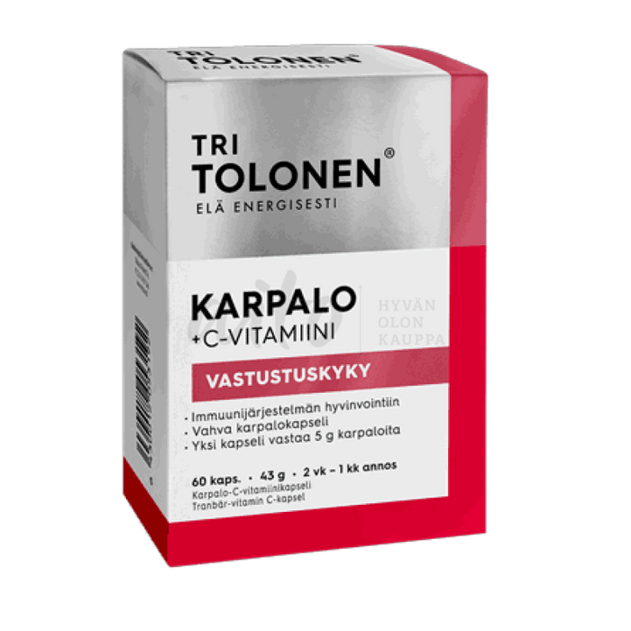 Tri Tolosen Karpalo + C-Vitamiini 60 Kaps - Midsona Misc